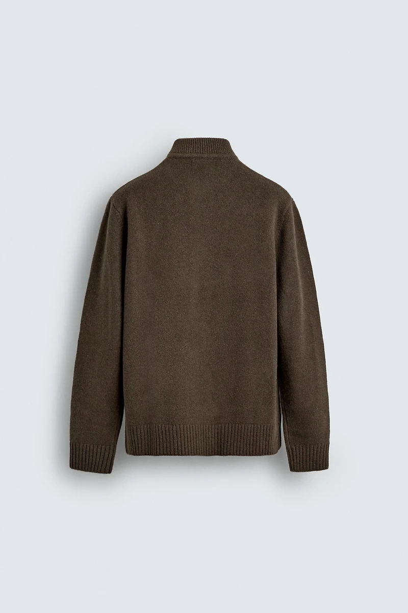 VESTE 100 % LAINE ZIPPÉE