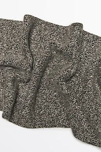 100% Cashmere Heathered Knit Scarf