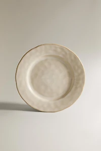 STONEWARE DINNER PLATE WITH IRREGULAR EDGE