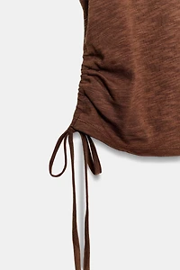RUSTIC RUCHED T-SHIRT