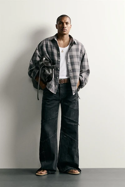 BOXY FIT PLAID SHIRT