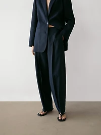 Linen suit trousers