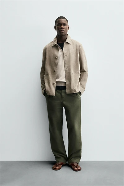 VESTE EN CUIR DAIM