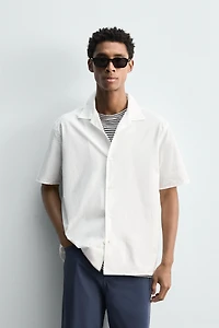 CHEMISE COUPE DÉCONTRACTÉE EN POPELINE