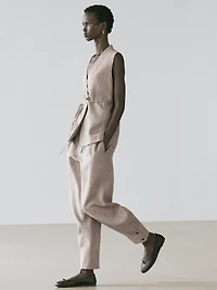 Double-breasted suit waistcoat