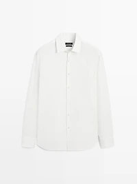 Chemise en coton mélangé regular fit - LIMITED