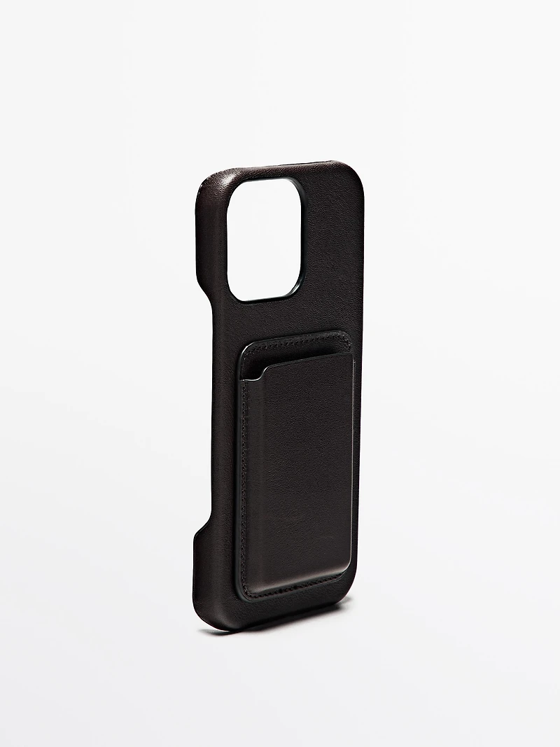 Coque iPhone Pro Max en cuir nappa
