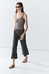 Pantalon flare cropped