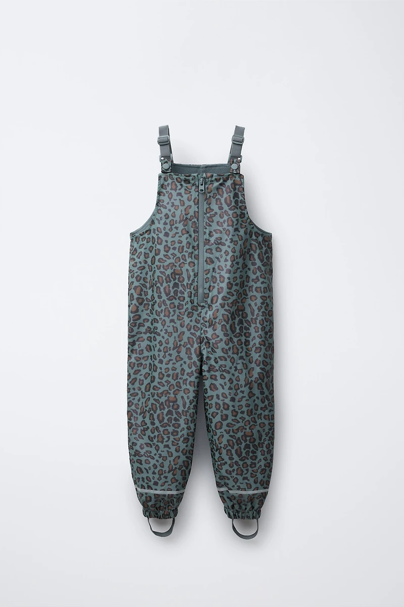 SALOPETTE EFFET GOMME ANIMAL PRINT WATER RESISTANT
