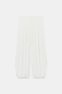 PLEATED SATIN PANTS