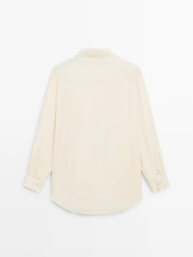 Flowing satin oversize shirt - LIMITED