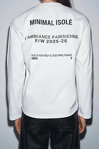 LONG SLEEVE TEXT T-SHIRT