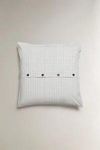 KIDS' CHECK COTTON PILLOWCASE