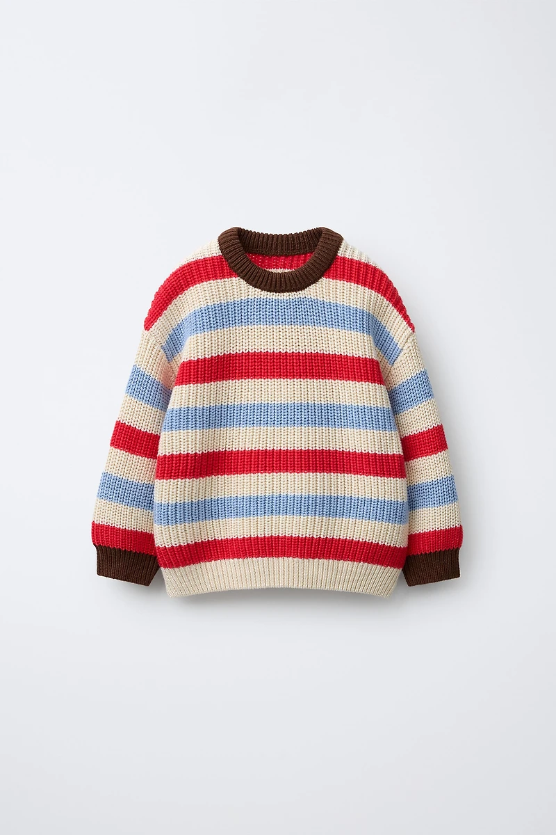 STRIPED KNIT JUMPER