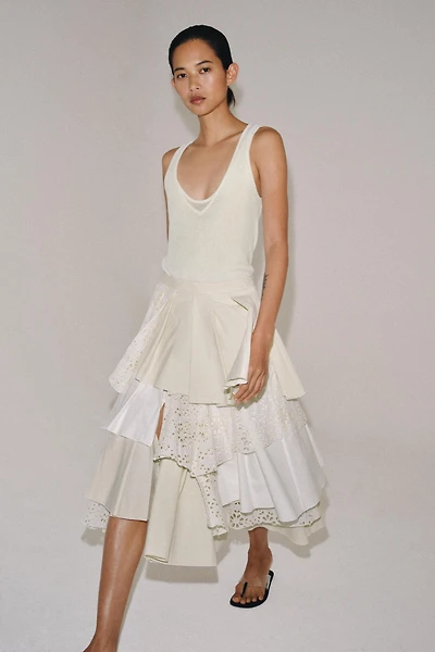 ZW COLLECTION LIMITED EDITION PATCHWORK MIDI SKIRT