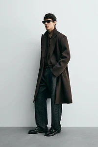 DOUBLE-BREASTED WOOL COAT