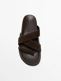 Leather strap sandals