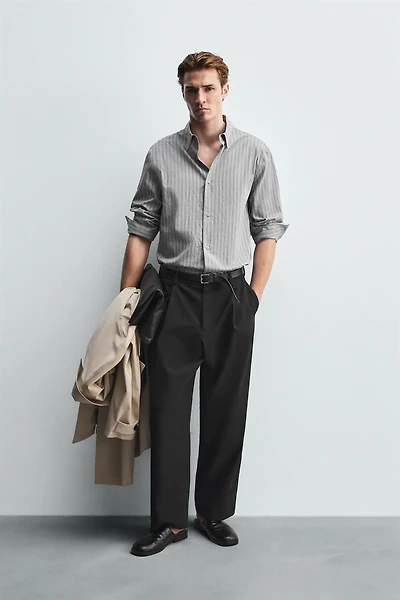 TEXTURED STRIPED SHIRT