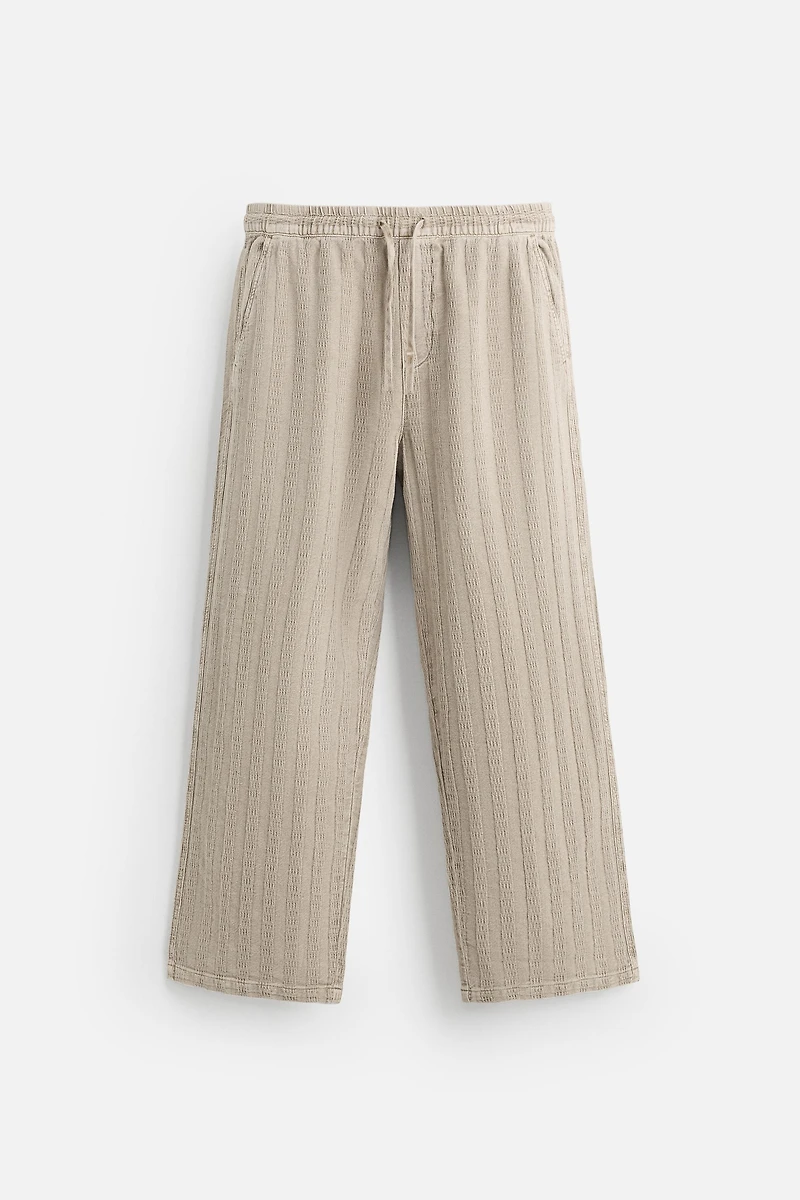 JACQUARD RELAXED FIT PANTS