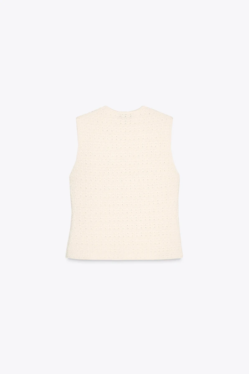 TEXTURED KNIT VEST