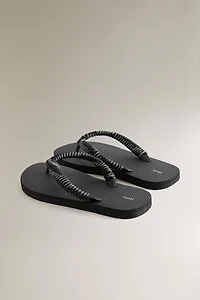TOE-POST LACE-UP SANDALS