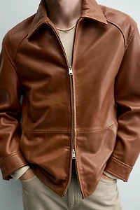 REGULAR FIT LEATHER JACKET