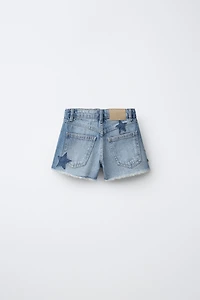 STAR DENIM SHORTS