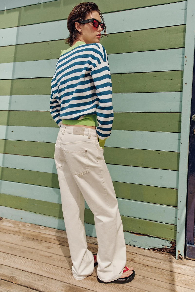 STRIPED KNIT POLO