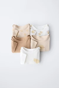 FIVE-PACK COOKIE BODYSUITS