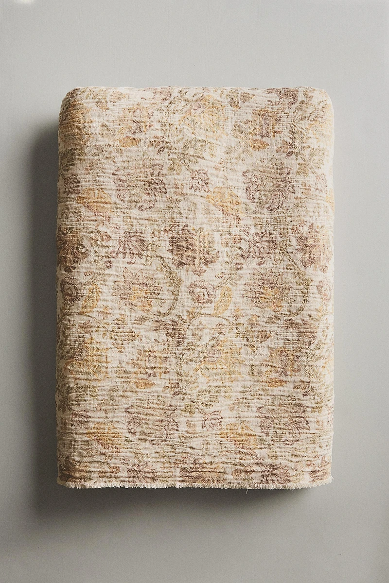 COTTON FLOWER BLANKET