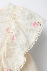 BLOUSE À FLEURS BRODÉES