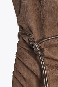 TEXTURED MAXI DRESS