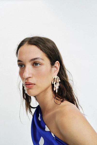 BOUCLES D'OREILLES MÉTALLIQUES EN GOUTTE