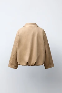 BLOUSON BOMBER EFFET DAIM