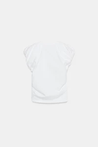 POPLIN COMBINATION T-SHIRT