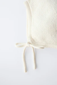 COTTON SILK KNIT BONNET