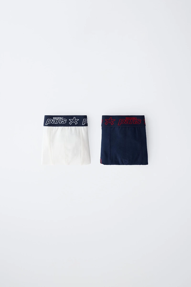 6 ANS/ LOT DE DEUX BOXERS PSG