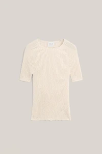 Linen blend textured knit sweater - LIMITED EDITION