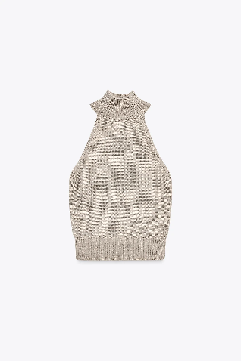 TOP EN MAILLE HALTER