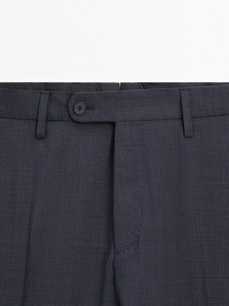 Houndstooth suit trousers