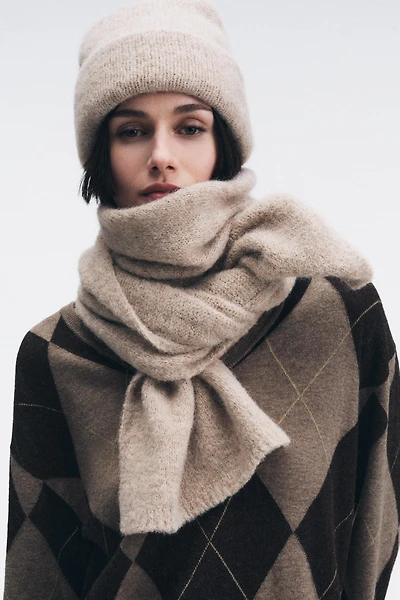 BONNET BEANIE EN MAILLE À REVERS