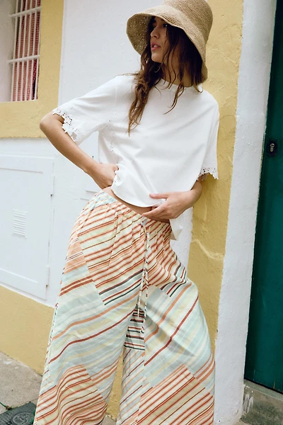 SHORT SLEEVE LACE T-SHIRT
