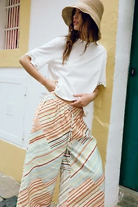 SHORT SLEEVE LACE T-SHIRT