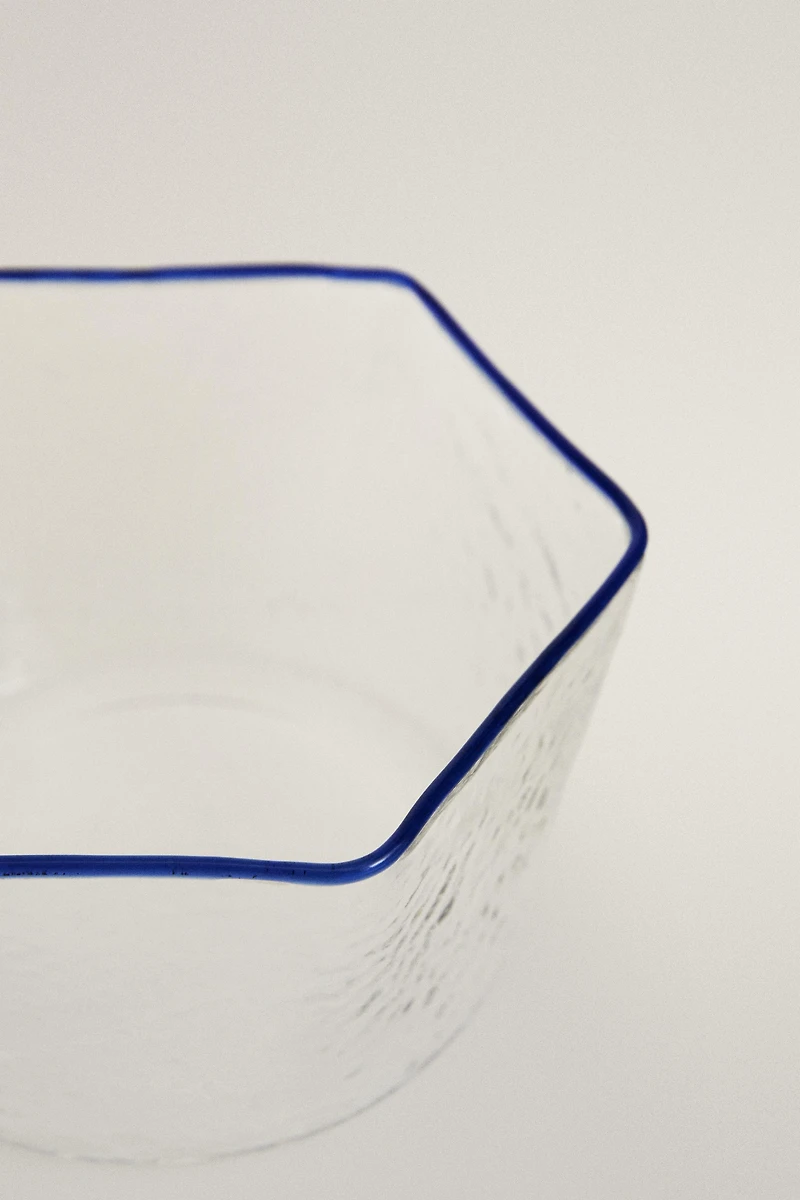 HEXAGONAL BOROSILICATE GLASS BOWL