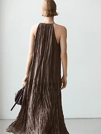 Flowing midi dress with button details