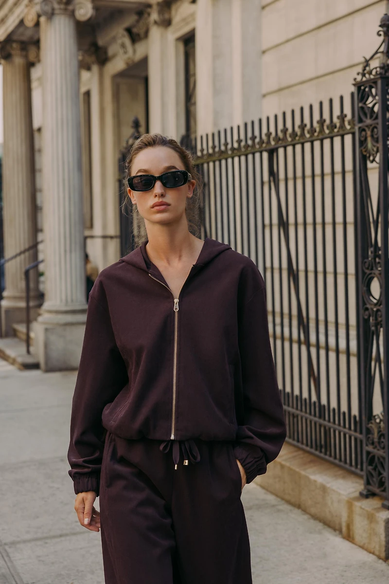 BLOUSON BOMBER À CAPUCHE