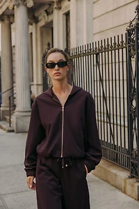 BLOUSON BOMBER À CAPUCHE