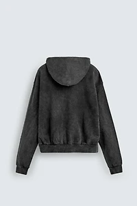 WASHED ZIP HOODIE
