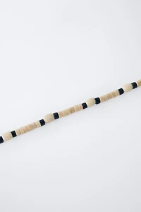 PACK OF TWO BRAIDED ROPE AND WOOD BEAD NECKLACES