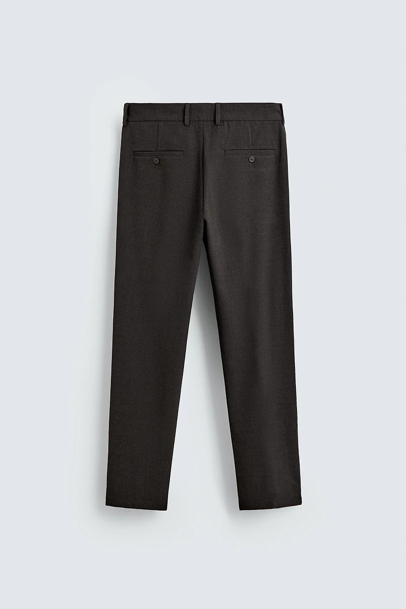 TEXTURED STRETCH PANTS